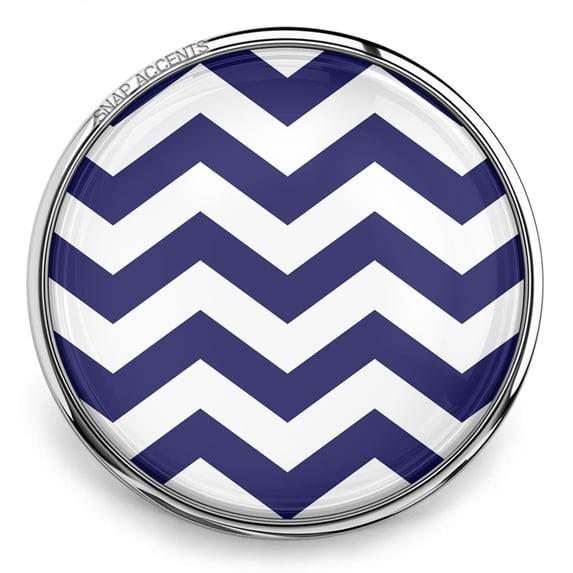 Choose Color | Chevron Zig Zag Snap Jewelry Ginger Charm Button, For Interchangeable DIY Customizable Accessories
