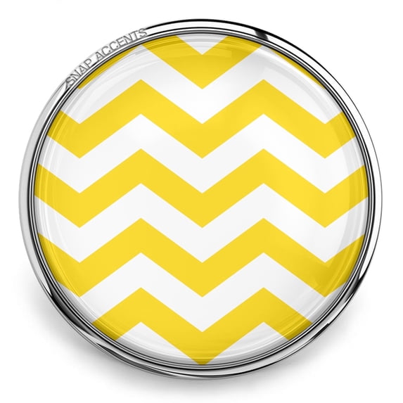 Choose Color | Chevron Zig Zag Snap Jewelry Ginger Charm Button, For Interchangeable DIY Customizable Accessories