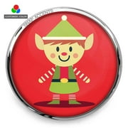 SNAPACCENTS Choose Color | Christmas Elf Snap Jewelry Ginger Charm Button Fits Custom Necklaces, Bracelets