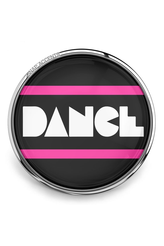 Snap Jewelry 18MM Pink Dance Blocks Ginger Charm Button