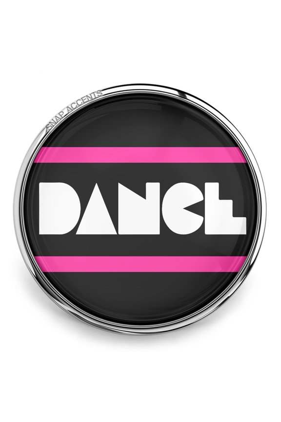 Snap Jewelry 18MM Pink Dance Blocks Ginger Charm Button