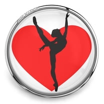 Choose Color | Dancer Heart Snap Jewelry Ginger Charm Button, For Interchangeable DIY Customizable Accessories