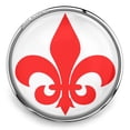 thumbnail image 1 of Choose Color | Fleur de lis Snap Jewelry Ginger Charm Button, For Interchangeable DIY Customizable Accessories, 1 of 10