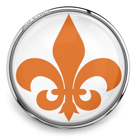 Choose Color | Fleur de lis Snap Jewelry Ginger Charm Button, For Interchangeable DIY Customizable Accessories