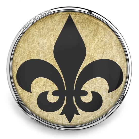 Choose Color | Fleur de lis Snap Jewelry Ginger Charm Button, For Interchangeable DIY Customizable Accessories