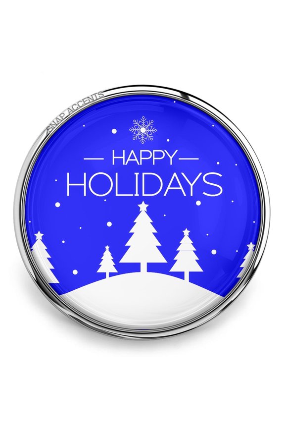Choose Color | Holiday Scene Snap Jewelry Ginger Charm Button, For Interchangeable DIY Customizable Accessories