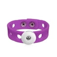 thumbnail image 1 of Choose Color | Silicone Adjustable Bracelet Snap Jewelry, Purple, Fits 18MM 20MM Ginger Charm Buttons, 1 of 11