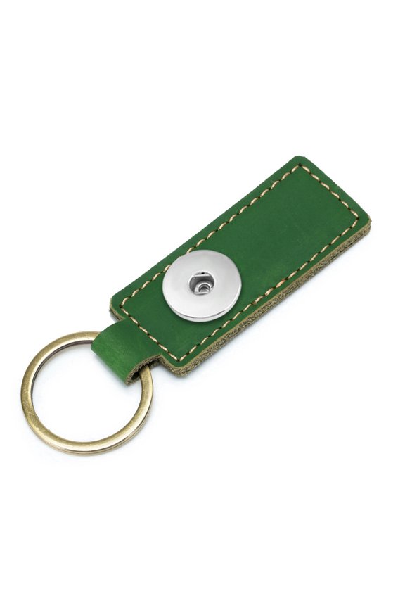 Choose Color | Leather Keychain Car Ring Snap Jewelry Fits 18MM 20MM Ginger Charm Buttons