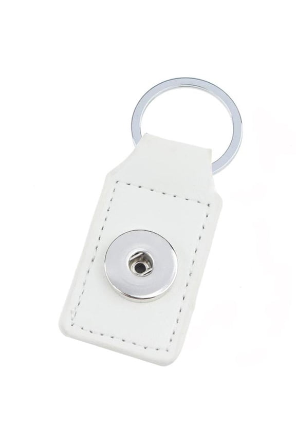 Choose Color | Leather Keychain Car Ring Snap Jewelry Fits 18MM 20MM Ginger Charm Buttons