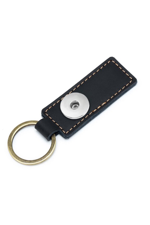 Choose Color | Leather Keychain Car Ring Snap Jewelry Fits 18MM 20MM Ginger Charm Buttons