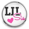 thumbnail image 1 of Choose Color | Lil Sister Heart Snap Jewelry Ginger Charm Button, For Interchangeable DIY Customizable Accessories, 1 of 10