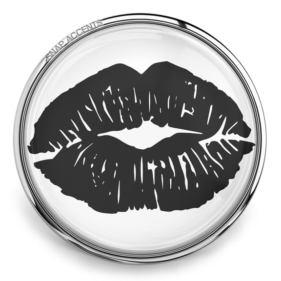 Choose Color | Lipstick Lips Snap Jewelry Ginger Charm Button, For Interchangeable DIY Customizable Accessories