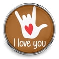 thumbnail image 1 of Choose Color | Love You Sign Language Snap Jewelry Ginger Charm Button, For Interchangeable DIY Customizable Accessories, 1 of 10