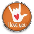 thumbnail image 1 of Choose Color | Love You Sign Language Snap Jewelry Ginger Charm Button, For Interchangeable DIY Customizable Accessories, 1 of 10