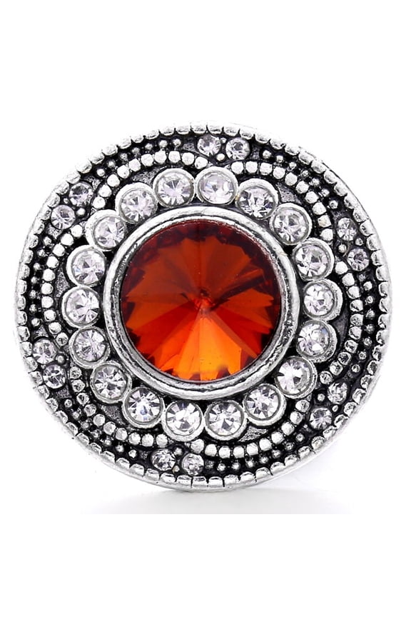 Choose Color | Rhinestone Gem Snap Jewelry Ginger Charm Button, For Interchangeable DIY Customizable Accessories