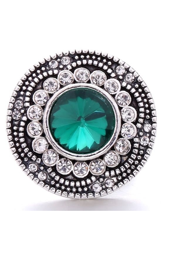 Choose Color | Rhinestone Gem Snap Jewelry Ginger Charm Button, For Interchangeable DIY Customizable Accessories