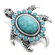 SNAPACCENTS Choose Color | Sea Turtle Snap Jewelry Ginger Charm Button Fits Custom Necklaces, Bracelets