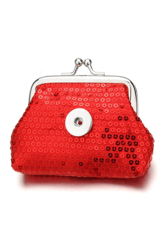 Choose Color | Sequin Coin Purse Snap Jewelry Fits 18MM 20MM Ginger Charm Buttons