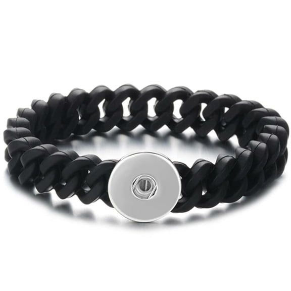 Choose Color | Silicone Stretch Bracelet Snap Jewelry Fits 18MM 20MM Ginger Charm Buttons