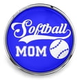 thumbnail image 1 of Choose Color | Softball Mom Snap Jewelry Ginger Charm Button, For Interchangeable DIY Customizable Accessories, 1 of 10