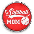 thumbnail image 1 of Choose Color | Softball Mom Snap Jewelry Ginger Charm Button, For Interchangeable DIY Customizable Accessories, 1 of 10