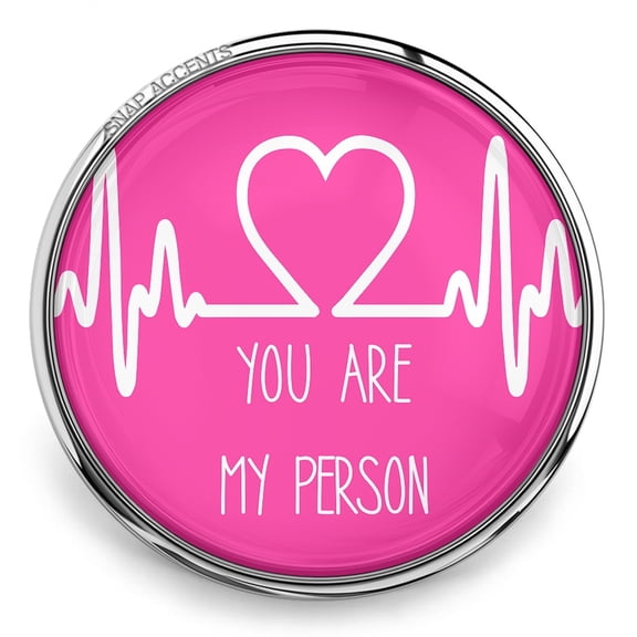 Choose Color | You Are My Person Snap Jewelry Ginger Charm Button, For Interchangeable DIY Customizable Accessories
