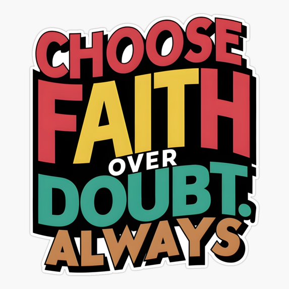 Choose Faith Over Doubt Sticker