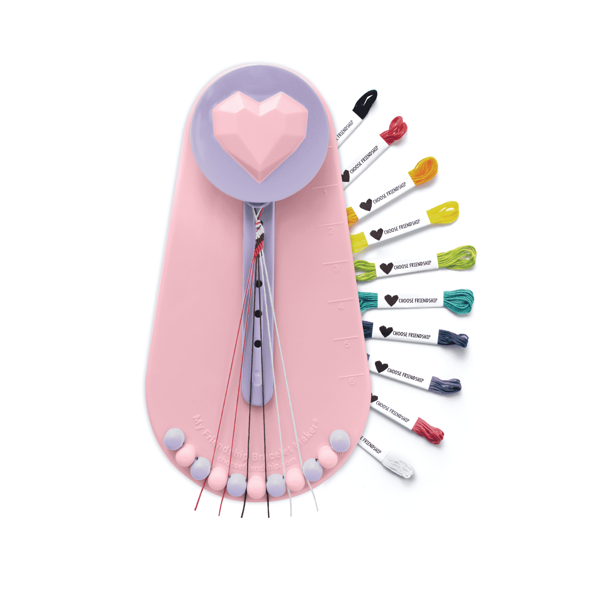 Choose Friendship My Friendship Bracelet Maker (New and Improved) 20 Pre-Cut Threads, Blush Berry, 8+