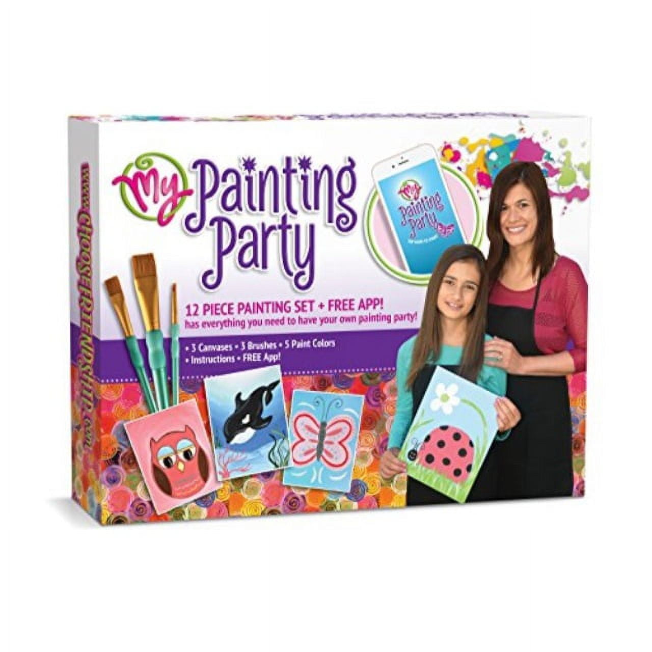 46 Pack Acrylic Paint Set, Shuttle Art 30 Colors Acrylic Paint with 10 Paint  Brushes 3 Painting Canvas 1 Paint Knife Palette Sponge, Gift Set for Kids,  Adults , Beginners, School Activities 