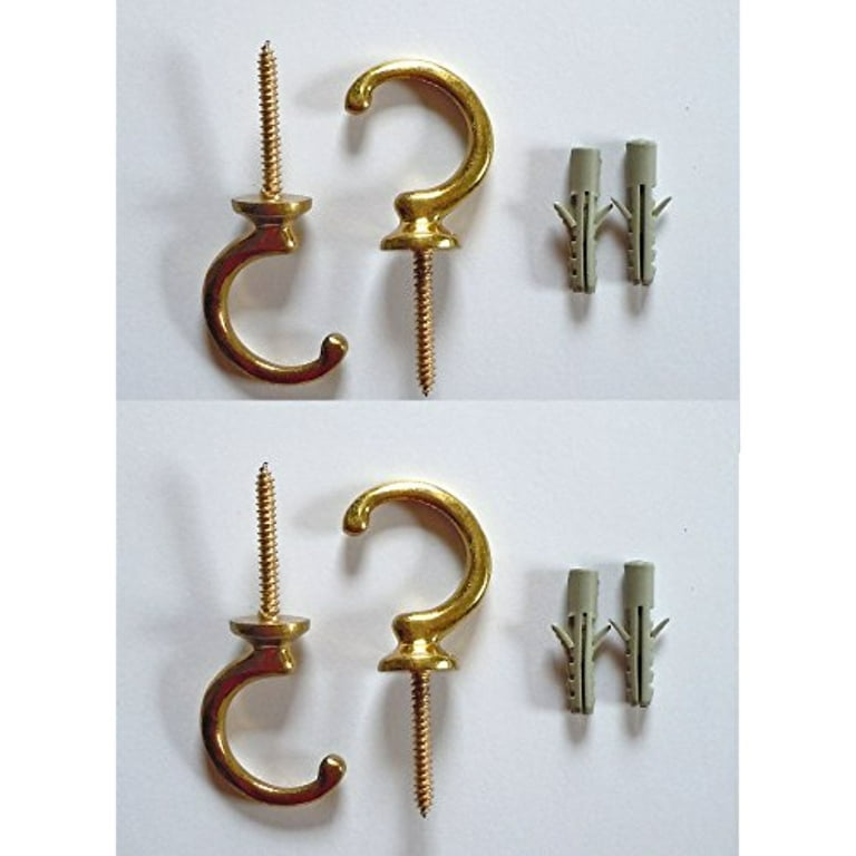 Choose From 17 Styles and Colors of Decorative Hooks (4 Gold Hooks)
