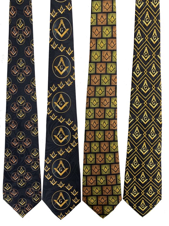 Choose From Over 20 Different Designs Steven Harris Pack Of 4 Mens Mason Compass Neck Ties Masonic Square Christian Religious Neckties