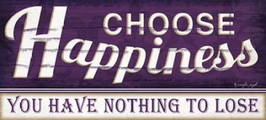 Choose Happiness Canvas Art - Jennifer Pugh (24 x 48)