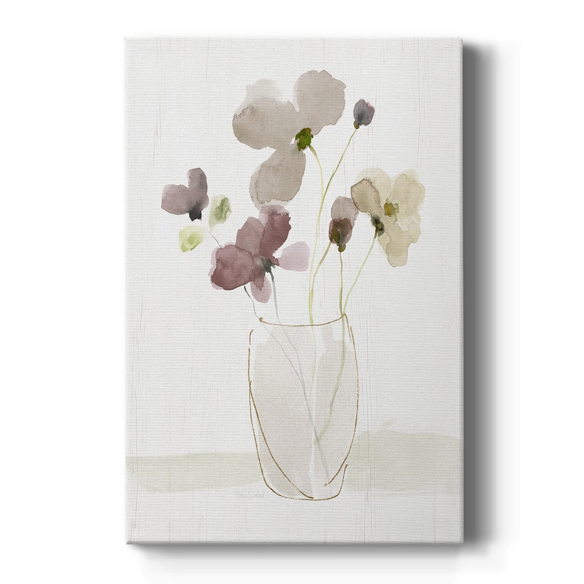 Choose Happy Bouquet II Premium Gallery Wrapped Canvas - Ready to Hang