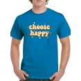 thumbnail image 1 of Choose Happy Retro Slogan. T-Shirt Men -Image by Shutterstock, Male Small, 1 of 4