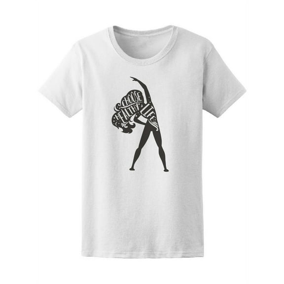 Choose Healthy Life Silhouette Tee Women's -Image by Shutterstock