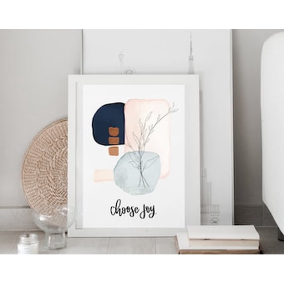Choose Joy Abstract Poster Inspirational Home Decor , Poster Print Only