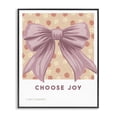 thumbnail image 1 of Stupell Industries Choose Joy Bow with Florals Black Framed Giclee Art, design by Courtney Haley, 30 x 24, 1 of 8