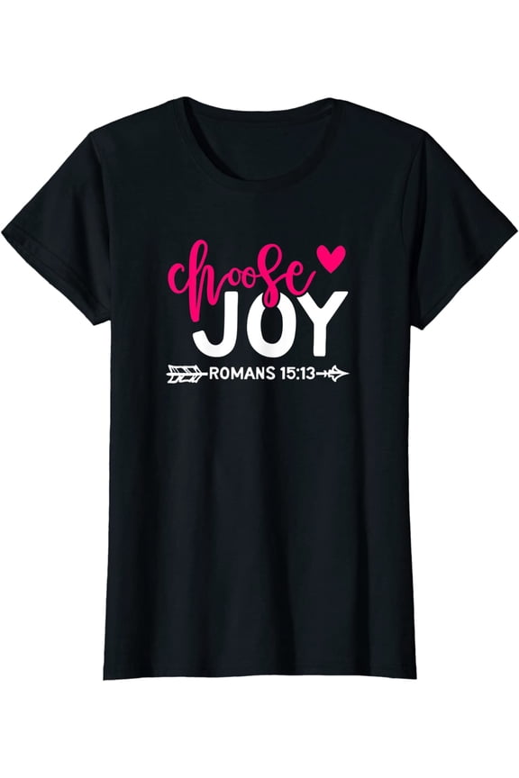 Choose Joy Quote Cute Pink Bible Verse Christian Scripture T-Shirt Gift