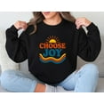 Choose Joy Retro Sunburst Positive Vibes Quote Saying Sweatshirt Choose Joy Retro Sunburst Positive Vibes Quote Saying Sweatshirt