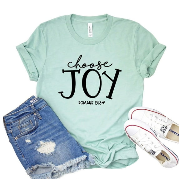 Choose Joy Shirt Christian T-shirt Worship Shirts Women's Kindness Tee Motivational Tshirt Inspirational Gift