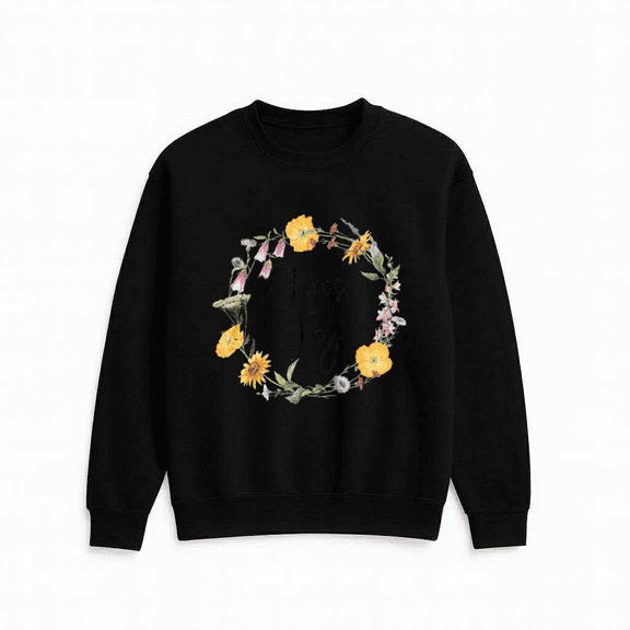 Choose Joy Wildflowers Blooming Retro Nature Inspired Cozy Sweatshirt, for men & women, up to size 5XL