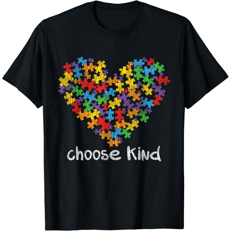 Autism Awareness Heart Choose Kind Tshirt Autism Awareness Heart Choose Kind Tshirt