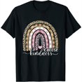 thumbnail image 1 of Choose Kindness Teacher Outfit Women Be Kind Leopard Rainbow T-Shirt Black 3X-Large, 1 of 5