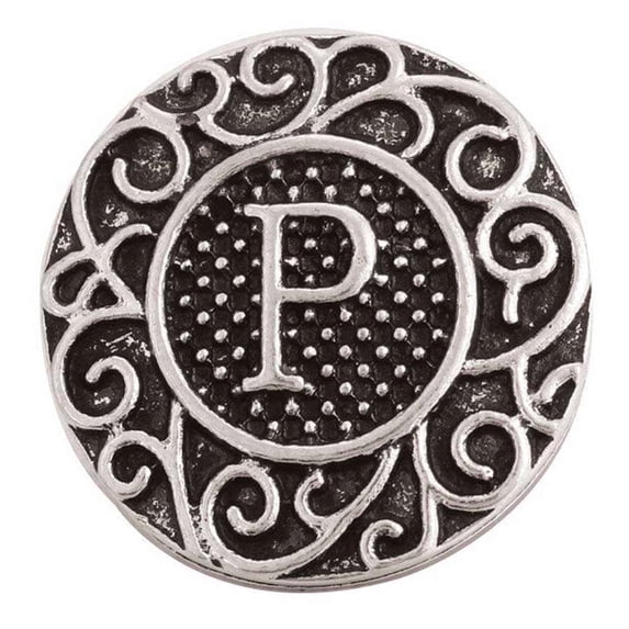 Choose Letter | Vintage Alphabet Initial Snap Jewelry Ginger Charm Button, For Interchangeable DIY Customizable Accessories