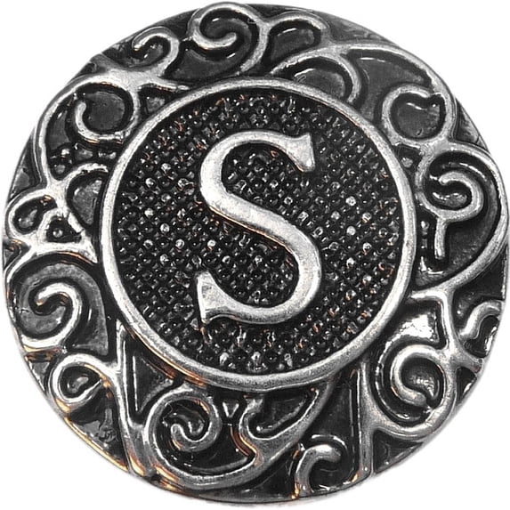 Letter S Snap Charm (Standard 18Mm Size)