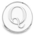 thumbnail image 1 of White Initial Letter Snap Charm Button 18MM for Interchangeable Snap Jewelry Accessories (Q), 1 of 9