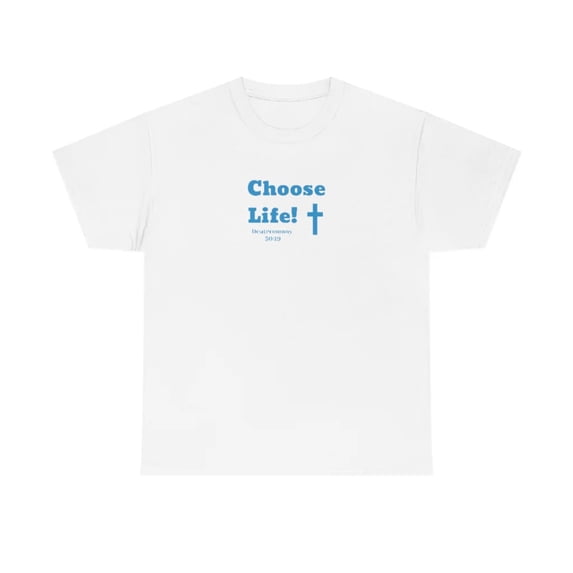 Choose Life 2.0 Men Unisex Heavy Cotton Tee