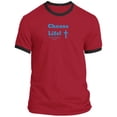 thumbnail image 1 of Choose Life 2.0 Men’s Ringer Tee, 1 of 8