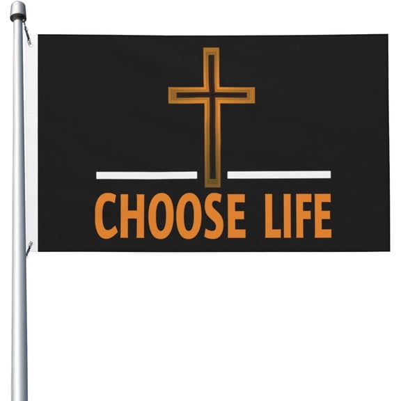 Choose Life - Conservative Christian Anti-Abortion Pro Life 3x5 Double Sided Flag Fade Resistant Banner Polyester Flag with 2 Brass Grommets For Indoor Outdoor39
