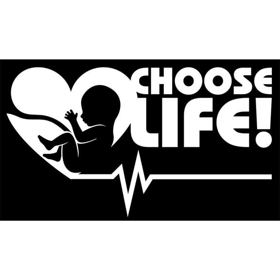 Choose Life Pro-Life Vinyl Cut-Out Sticker